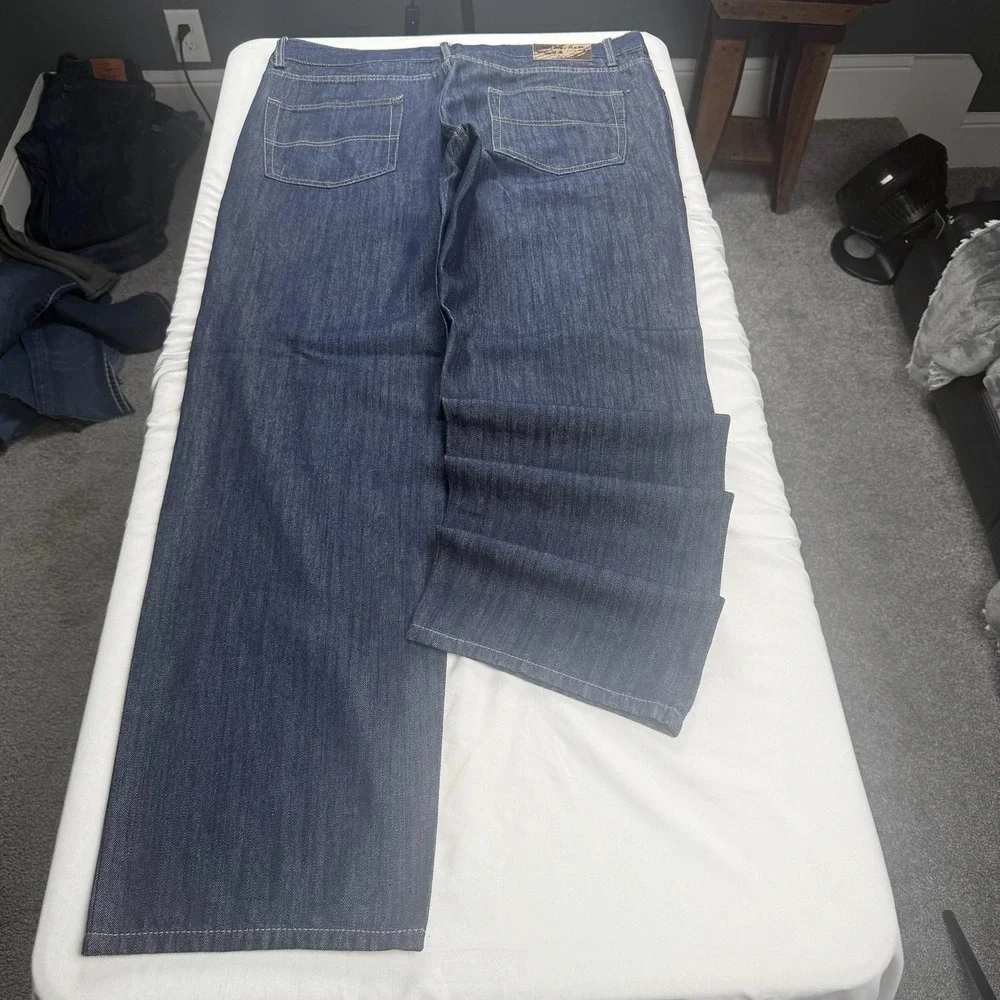 DEGREE'S Jeans Mens 40x32 Blue Med Wash Relaxed Wide Leg Denim Casual DJ-15 - Picture 1 of 6